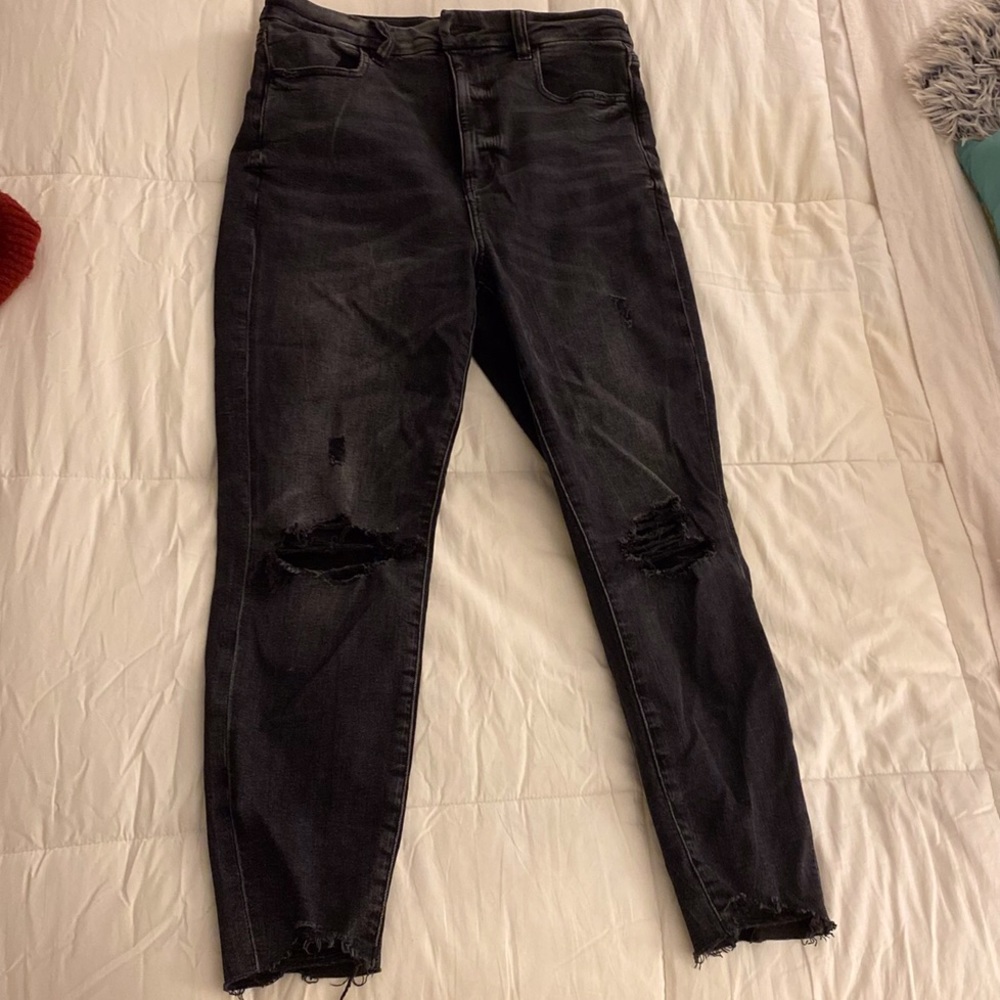 American Eagle super stretch ripped jeans